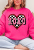 XOXO Checkered Heart Graphic Sweatshirt