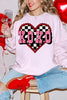 XOXO Checkered Heart Graphic Sweatshirt