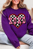 XOXO Checkered Heart Graphic Sweatshirt