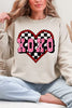 XOXO Checkered Heart Graphic Sweatshirt